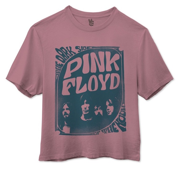 Junk Food Clothing Tops - Junk Food Pink Floyd Cropped Band T-Shirt XL NEW